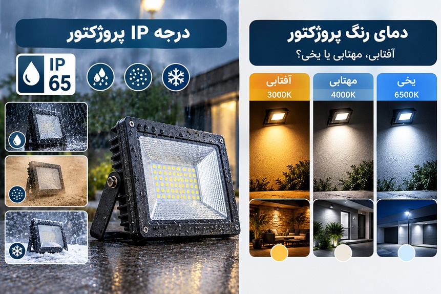 درجه IP و دمای رنگ پروژکتور؛ آفتابی، مهتابی یا یخی؟